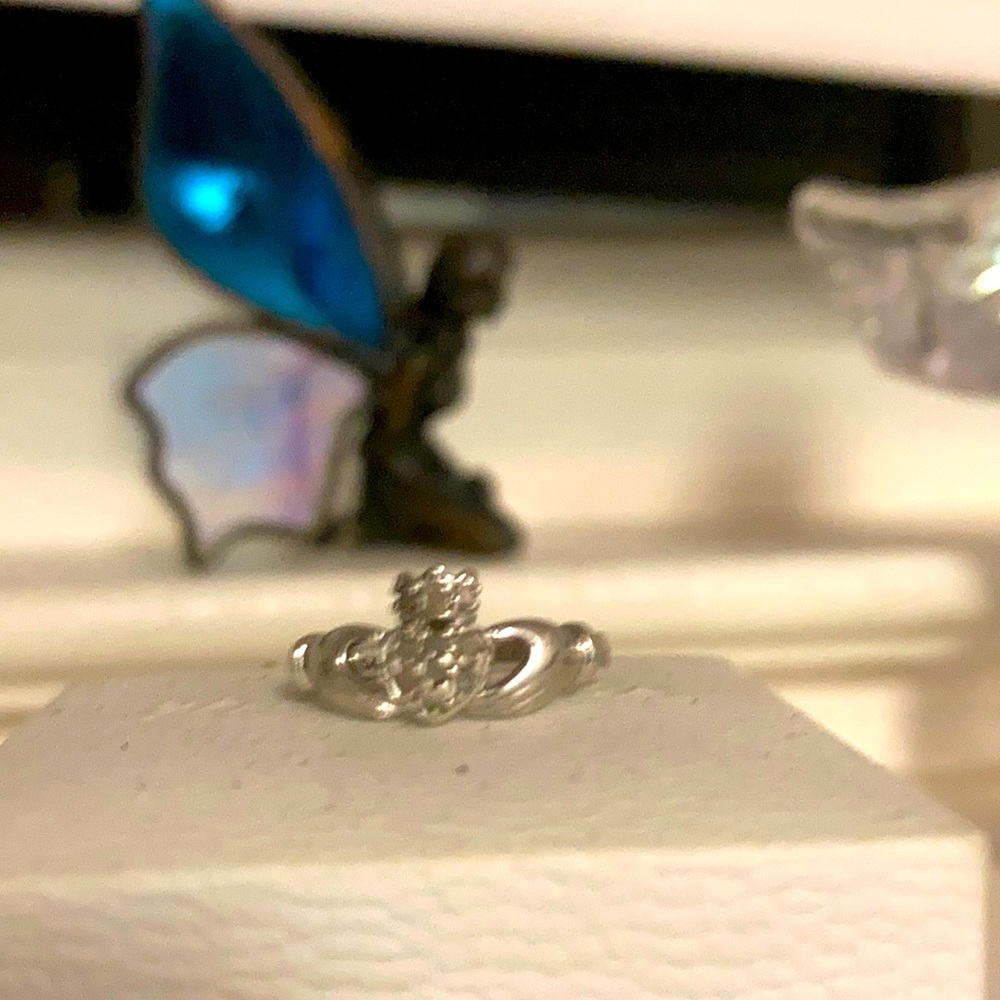 Sterling silver love loyalty and friendship ring